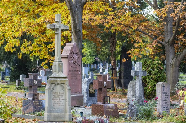 Prague Cemetery Stuttgart in autumn