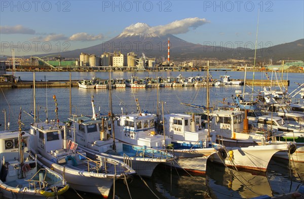 Mount Fuji view from Tagonoura Port Shizuoka Japan Asia