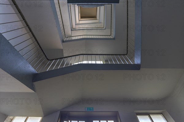 Staircase in Art Deco style around 1920 in a former paper factory