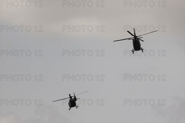 Two helicopters of the model Airbus Helicopters H135 of the German Armed Forces
