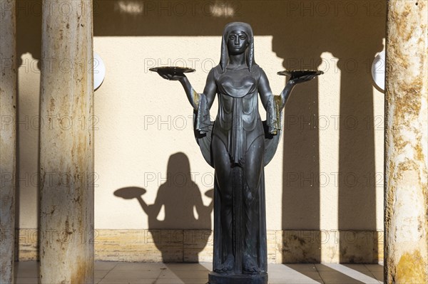 Fountain figure at the funeral hall