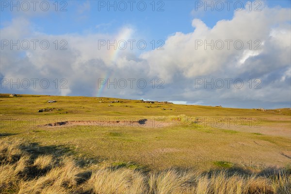 Rainbow over the sand dunes of Achnahaird Beach