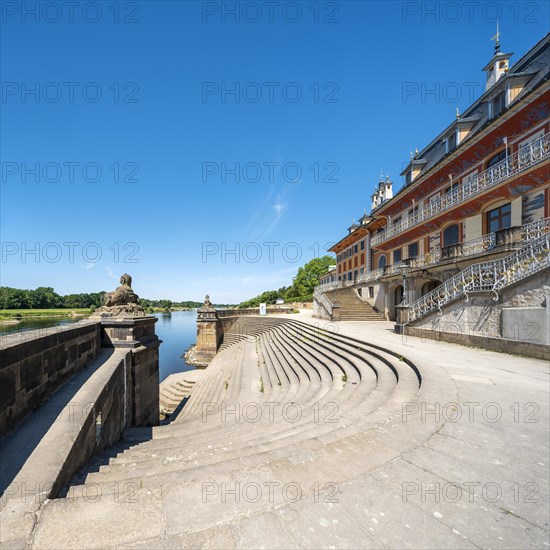 The Ship's Staircase on the Elbe at the Water Palace of Pillnitz Palace