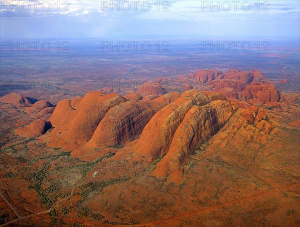 Aerial view of Mount Olga Northern Territory Australia