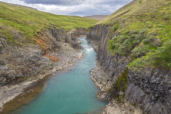 Joekla glacial river and basalt columns