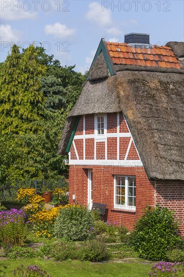 Thatched half-timbered house