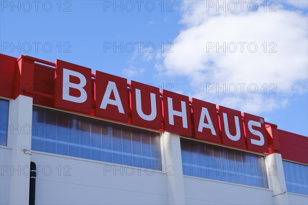 Sign with lettering Bauhaus