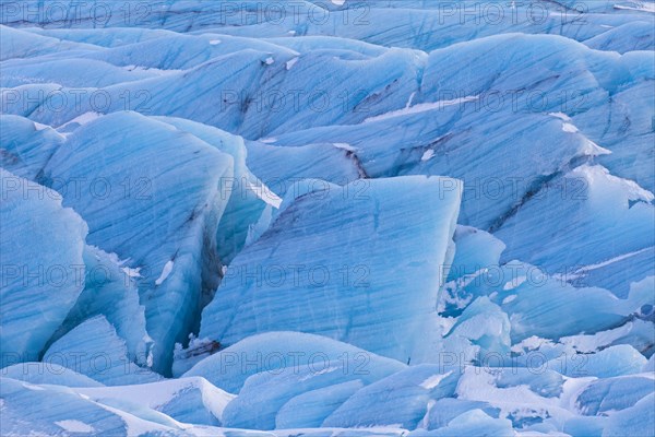 Blue ice formations on Svinafellsjoekull