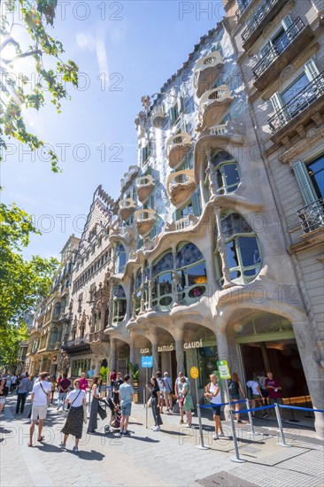 Facade of Casa Batllo by Antoni Gaudi