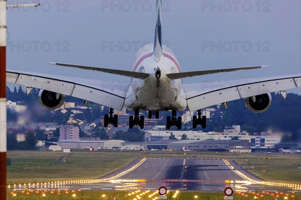 ZRH airport with aircraft on landing