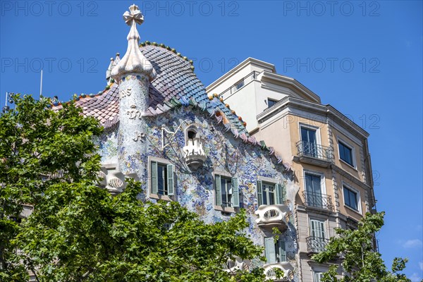 Facade of Casa Batllo by Antoni Gaudi