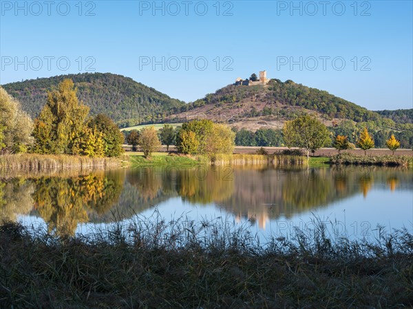 Landscape with lake in autumn