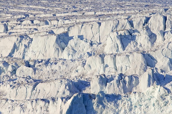 Crevasses on the Lilliehoeoekbreen glacier at Lilliehoeoekfjorden