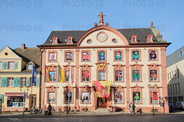 Town hall built 1741 with decoration for carnival