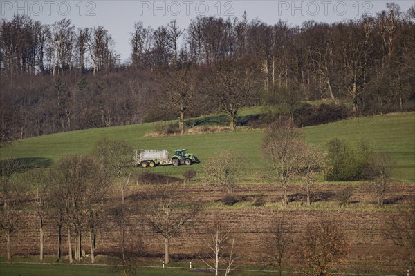 Tractor with slurry tanker