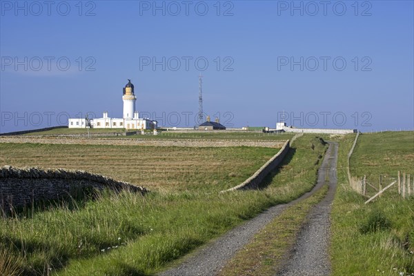 Noss Head Lighthouse near Wick in Caithness