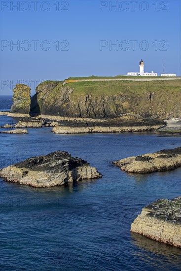 Noss Head Lighthouse near Wick in Caithness