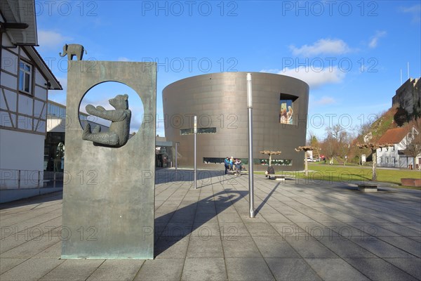 Steiff Museum with Teddy Bear Symbol and Elephant Figure Sculptures