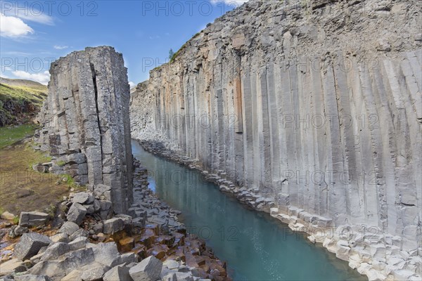 Joekla glacial river and basalt columns