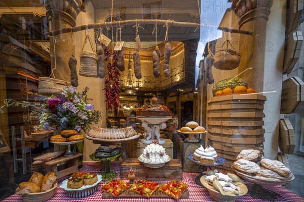 Shop window of a shop with local specialities