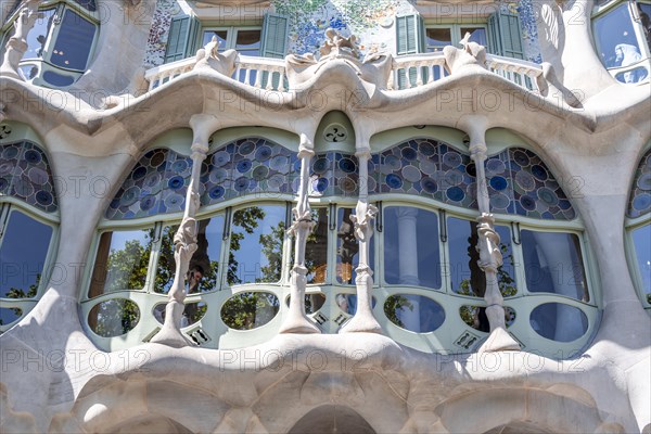 Curved colourful windows