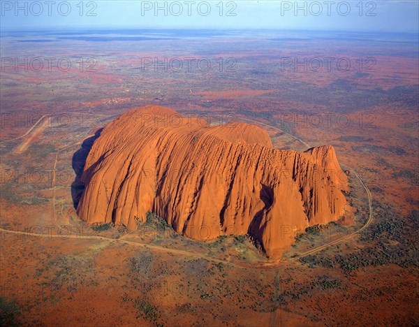 Aerial view of Ayers Rock Northern Territory Australia