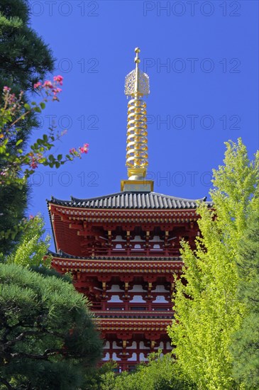 Takahata Fudo temple five story pagoda Tokyo Japan