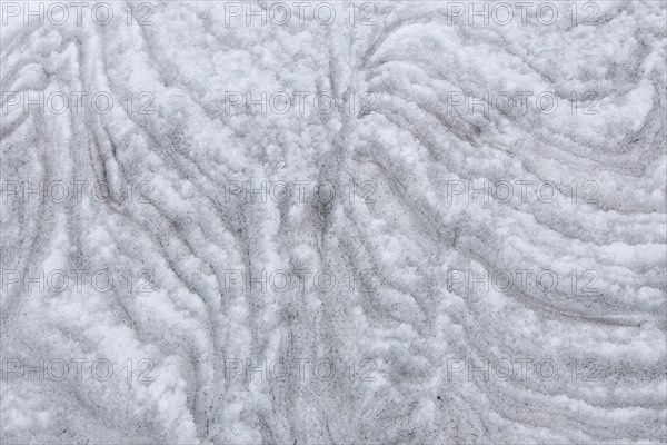Detail showing ice formation with dirt