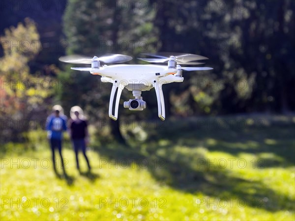 Drone DJI Phantom in flight