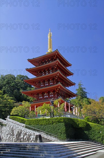 Takahata Fudo temple five story pagoda Tokyo Japan