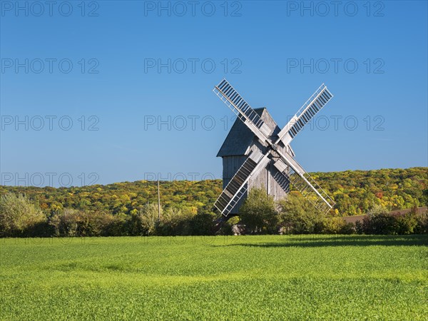The windmill of Krippendorf on the battlefield of 1806 in autumn