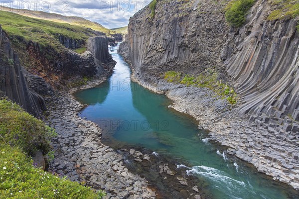 Joekla glacial river and basalt columns