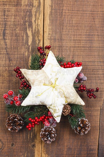 Christmas flower arrangement with star