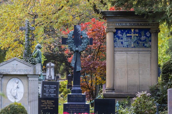 Prague Cemetery Stuttgart in autumn