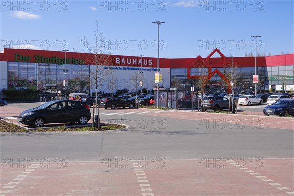 Bauhaus DIY store with car park