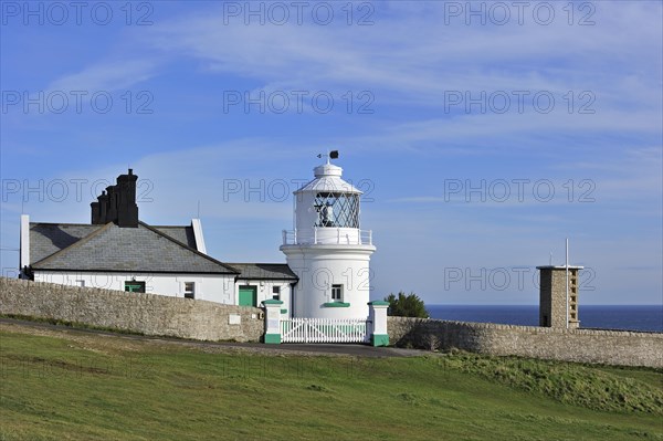 Anvil Point Lighthouse at Durlston Head on the Isle of Purbeck along the Jurassic Coast in Dorset