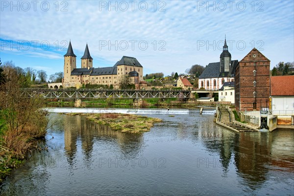 Rochlitz Castle with river Zwickauer Mulde