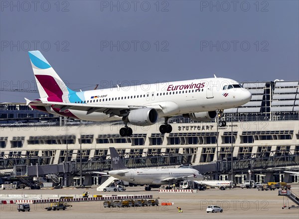 Airbus A320-200 of the airline Eurowings during landing