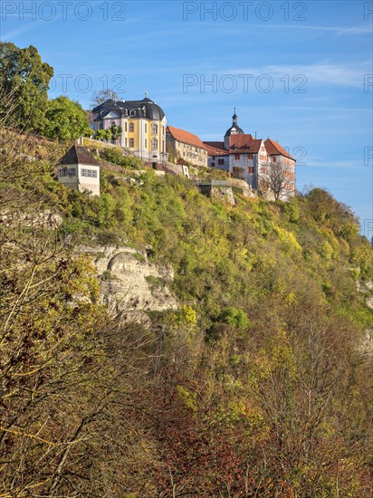 View of Dornburg Castles in Autumn