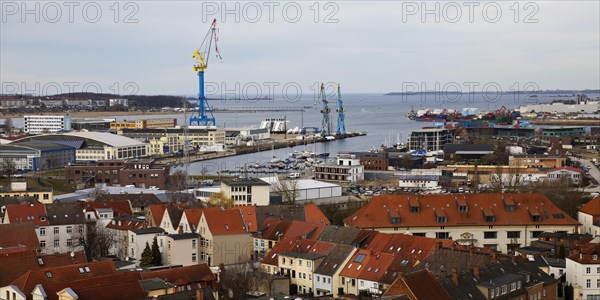 City panorama with western harbour