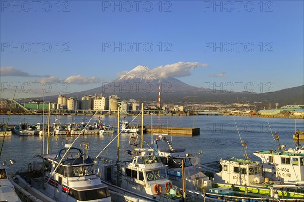 Mount Fuji view from Tagonoura Port Shizuoka Japan Asia