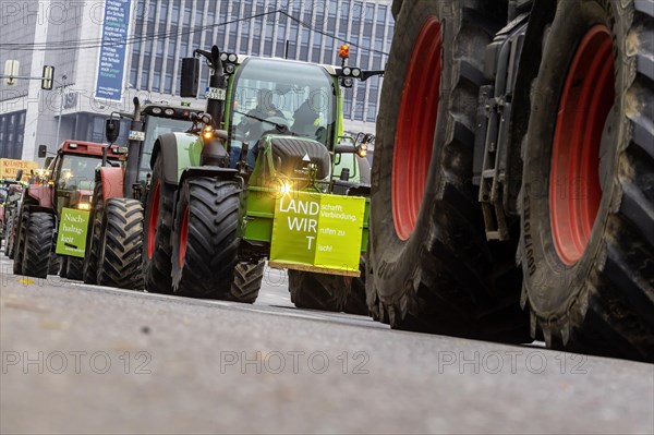 Farmers demonstrate against the agricultural policy of the federal government and the EU as well as against bad prices