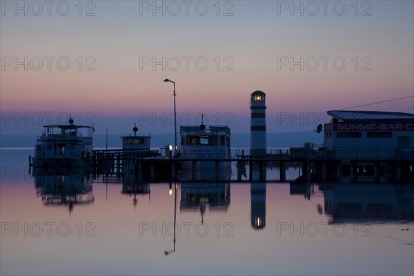 The Podersdorf lighthouse on the shore of the Neusiedler See