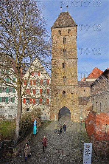 Medieval butcher's tower built in 1340 and historic city fortifications