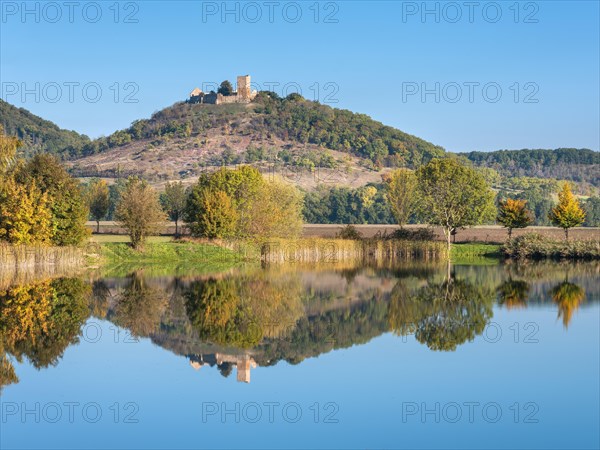 Landscape with lake in autumn