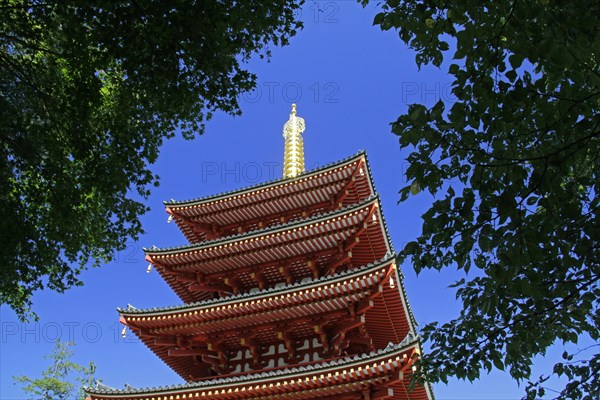 Takahata Fudo temple five story pagoda Tokyo Japan