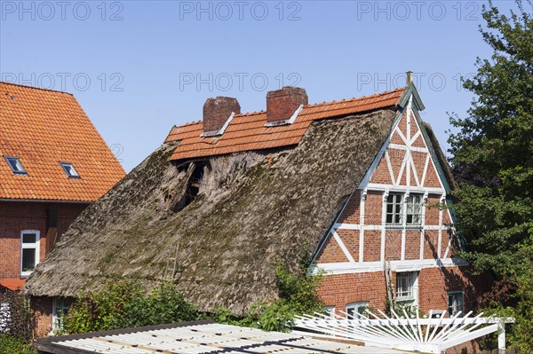 Thatched half-timbered house