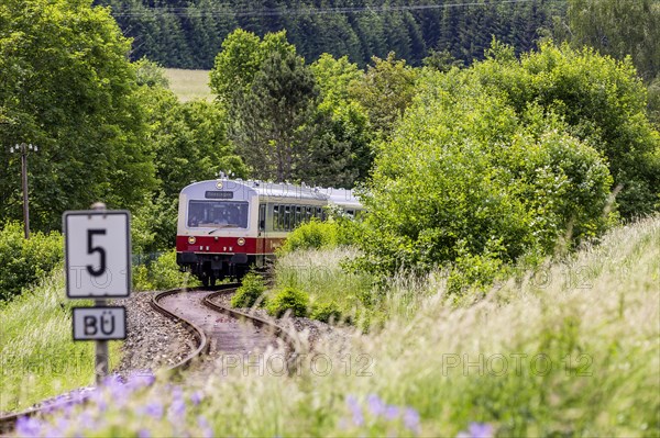 Rail bus on the Swabian Alb Railway