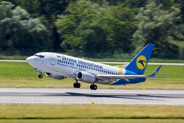 Aircraft of Ukraine International Airlines on take-off