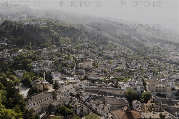 City view of the Albanian village of Gjirokaster